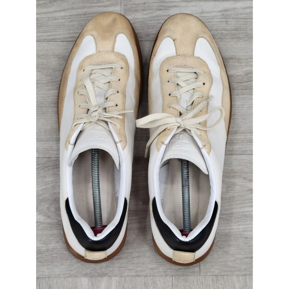 Cole Haan Men's Grandpro Turf Sneaker Ivory Tumbled-Stone Suede Mens Size 13 M